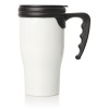 White Double Wall Plastic Travel Mugs
